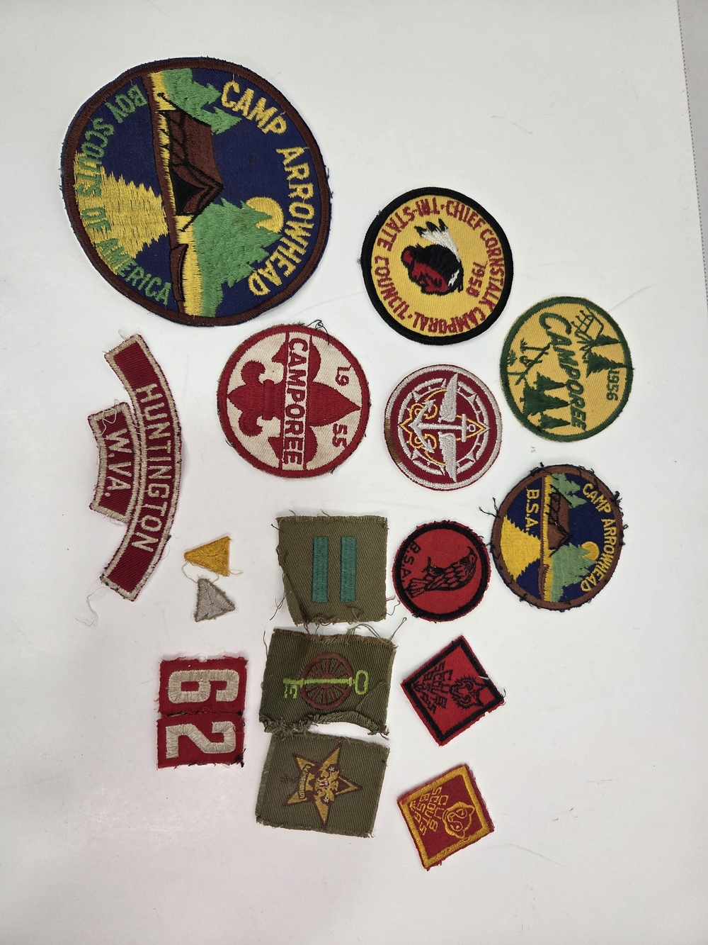Lot of (16) Vtg 1950-60's Boy scout patches BSA USA Various
